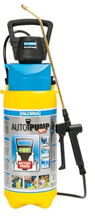 Tlakový postřikovač Gloria AutoPump / 5 l / 3 bar / plast/mosaz / žlutá/modrá Varianta: ivi1