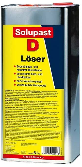 Rozpouštědlo Solupast D / 6 l / tixotropní gel / transparentní Varianta: ivi1