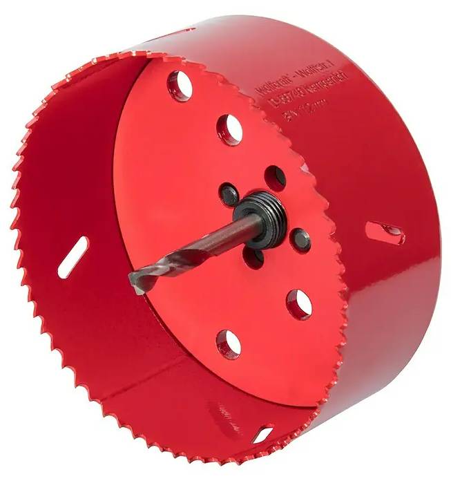 Bimetalová děrovka Wolfcraft / 112 mm / červená Varianta: ivi1