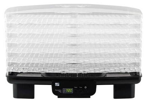 Sušička ovoce G21 Paradiso big / příkon 550 W /  teplota 40–70 °C / černá / transparentní Varianta: ivi1