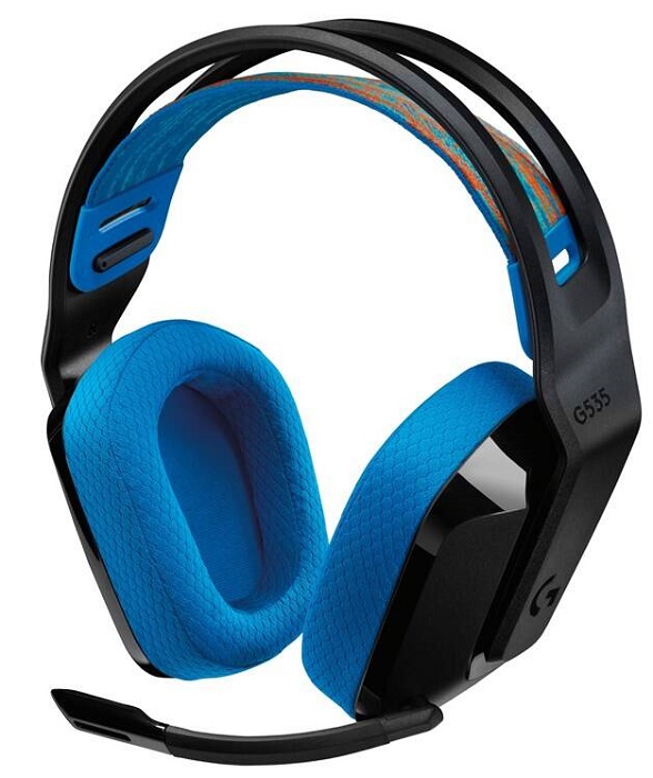 Bezdrátový headset Logitech Gaming G535 Lightspeed PS5 (939-002219) / 33 hod. / modrá/černá Varianta: ivi1