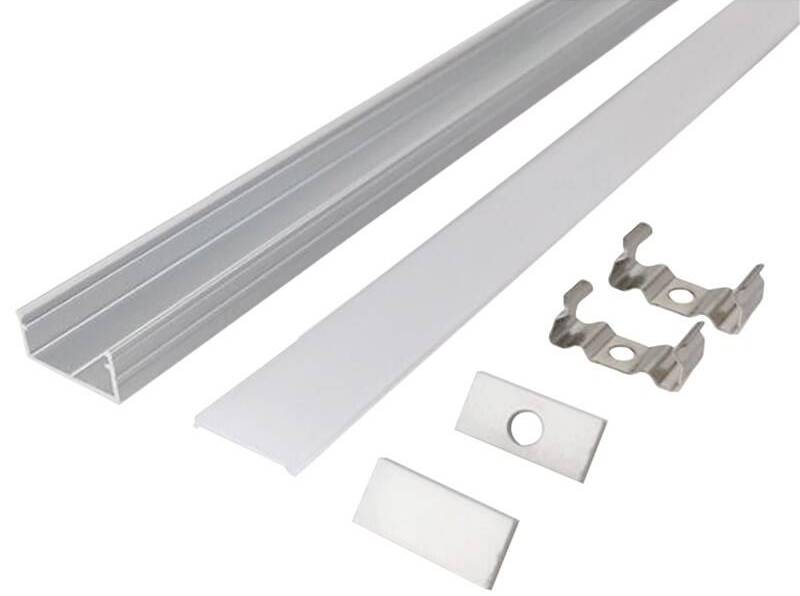 Hliníkový profil pro LED pásky Solight WM906 / 18 × 9 mm / 1 m / hliník / mléčná Varianta: ivi1