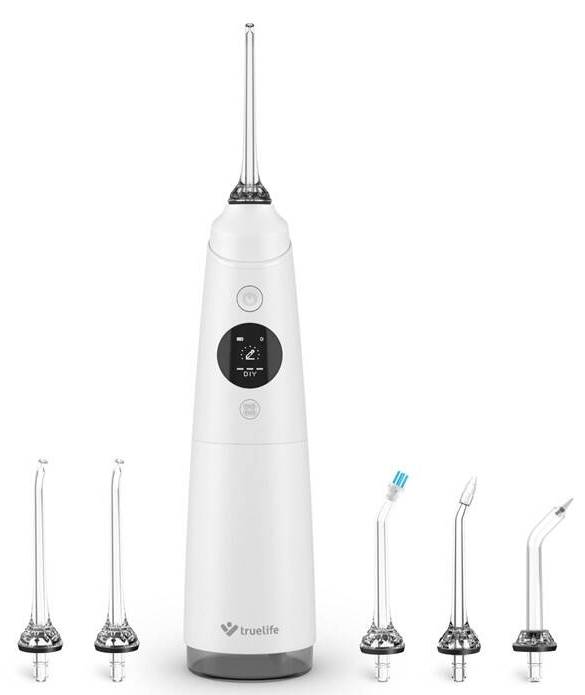 Ústní sprcha TrueLife AquaFloss Compact C300 White / 6 trysek / 5 režimů / bílá Varianta: ivi1