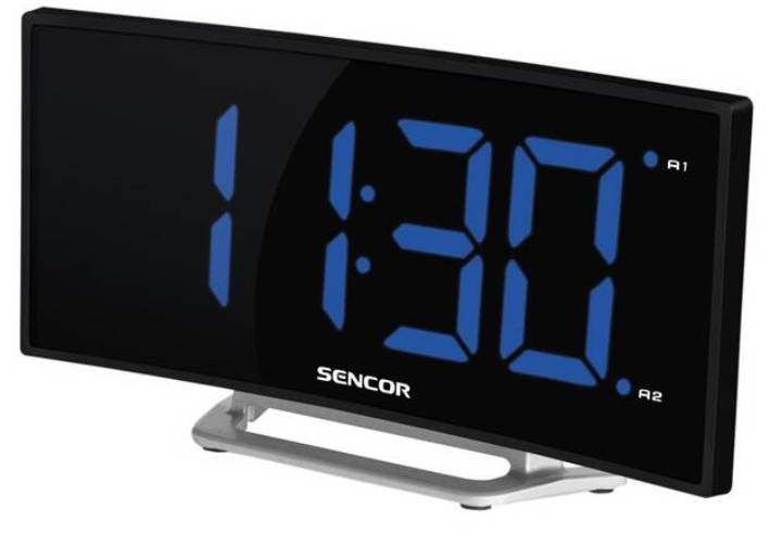 Budík Sencor SDC 120 / 1,85" (4,7 cm) LED displej / buzení Snooze / 2 úrovně jasu / černá Varianta: ivi2