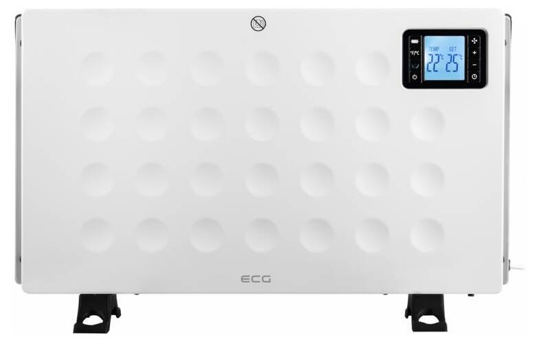 Teplovzdušný konvektor ECG TK 2080 DR WHITE / 2000 W / 3 stupně výkonu / 45 dB / bílá Varianta: ivi1