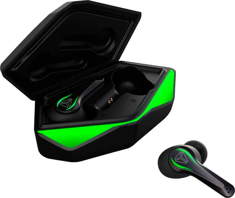 Bezdrátová sluchátka Yenkee YHP 03BT TWS Rage / Bluetooth / výdrž až 24 hodin / černá/zelená Varianta: ivi1