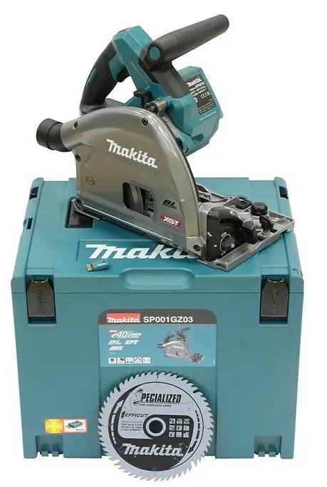 Aku ponorná pila Makita SP001GZ03 / BEZ AKUMULÁTORU A NABÍJEČKY / 40 V / 2500 ot./min. / Ø kotouče 165 mm / tyrkysová/černá Varianta: ivi1