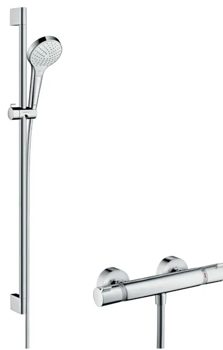 Sprchový systém Hansgrohe Croma Select S (27014400) / termostat / 3 proudy / chrom Varianta: ivi1