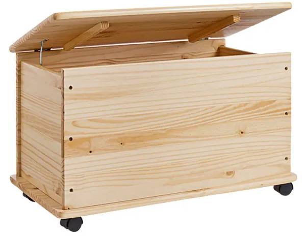 Dřevěná bedna s kolečky Zeller Present / 73 x 45 x 39,5 cm / 72 l / borovicové dřevo / přírodní Varianta: ivi1