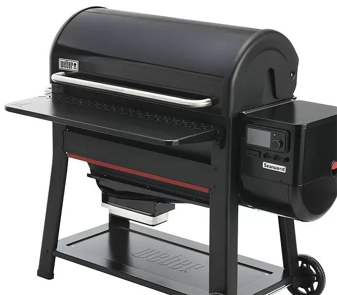 Přídavná police ke grilu Weber Searwood XL / 120 x 10 x 20 cm / ocel / nosnost 13,5 kg / černá Varianta: ivi1