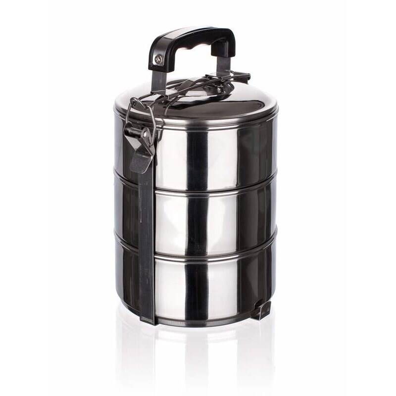3dílný nerezový jídlonosič Banquet Store Line / 3 x 0,7 l / Ø 13 cm / stříbrná Varianta: ivi1
