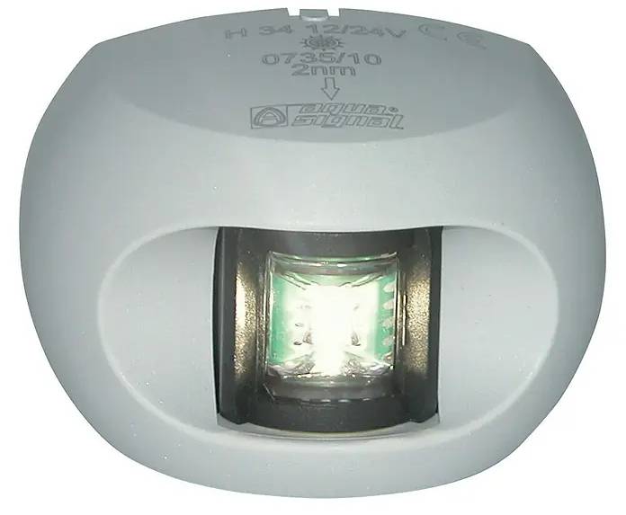 Záďové světlo pro lodě Aqua Signal Serie 34 / LED / polykarbonát / 2 sm / světle zelená Varianta: ivi1