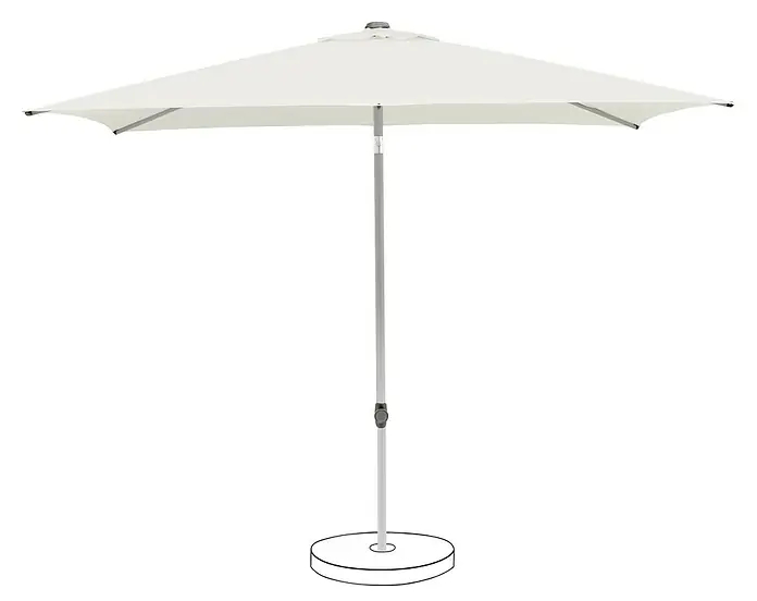 Slunečník Suncomfort Pop Up / 200 x 250 cm / UV 50+ / výškově nastavitelný / naklápěcí / pískově bílá Varianta: ivi1