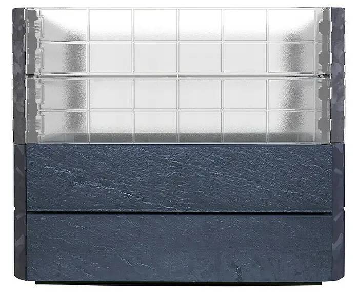Vyvýšený záhon Garantia Ergo Quadro Turbo S Stone - Set / 60 x 60 x 50 cm / 180 l / plast / antracitová Varianta: ivi1