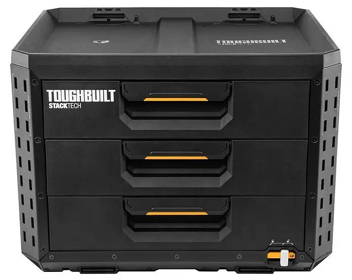 Box na nářadí ToughBuilt StackTech / 40 x 53 x 39 cm / 3 zásuvky / plast / černá Varianta: ivi1