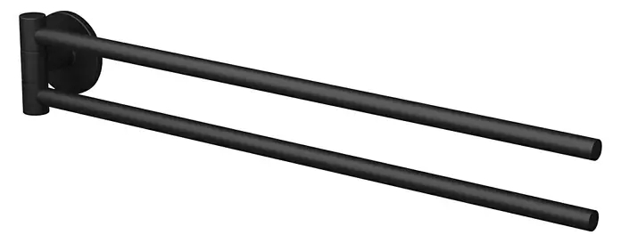 Držák ručníků Lenz Nero / 2 ramena / 40 cm / kov / černá Varianta: ivi6