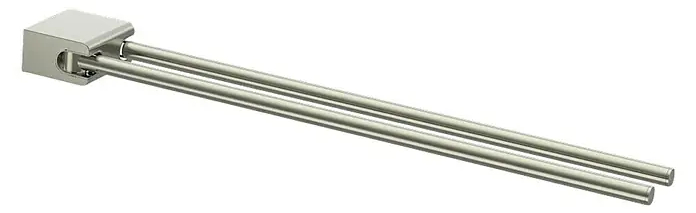 Držák na ručníky Lenz Pearl / 2 ramena / 43 cm / mosaz/zinek / niklová Varianta: ivi3