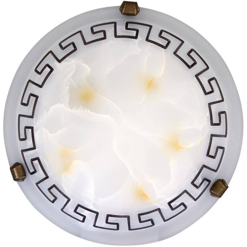 Stropní svítidlo Rabalux Etrusco 7648 / E27 / sklo/kov / Ø 30 cm / bílá/bronzová Varianta: ivi1