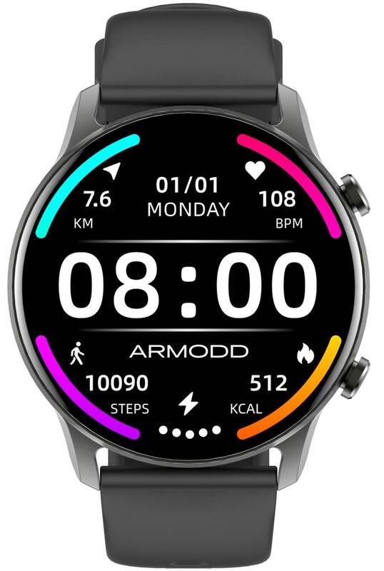 Chytré hodinky ARMODD Roundz 4 / 1,28" (3,3 cm) IPS displej / Bluetooth 5.0 / 240 x 240 px / černá Varianta: ivi3
