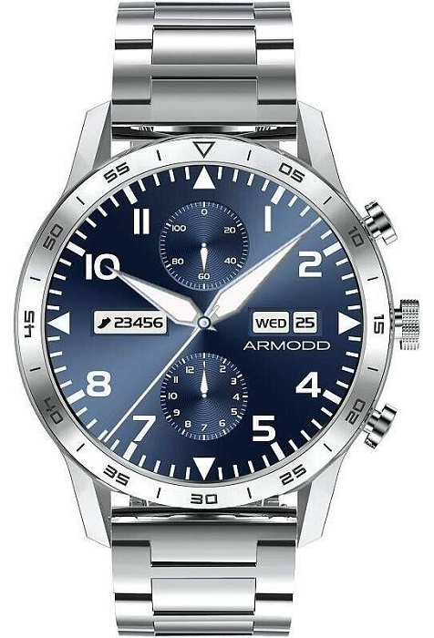Chytré hodinky ARMODD Silentwatch 4 Pro / 1,32" / Bluetooth 5.0 / IP67 / stříbrná Varianta: ivi1