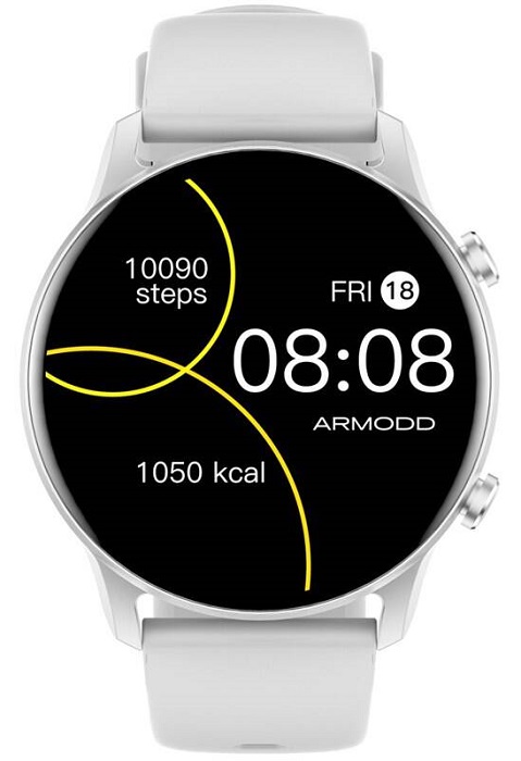 Chytré hodinky ARMODD Roundz 4 / 1,28" / Bluetooth 5.0 / IP67 / stříbrná Varianta: ivi4