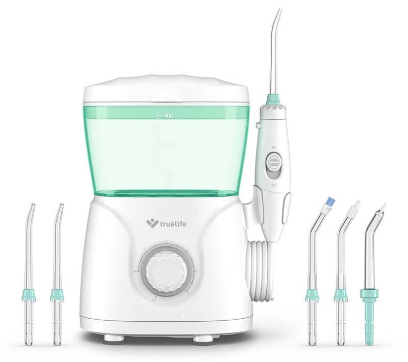 Ústní sprcha TrueLife AquaFloss Station S600 / 0,6 l / max. 8,6 baru / 10 intenzit tlaku / bílá Varianta: ivi1