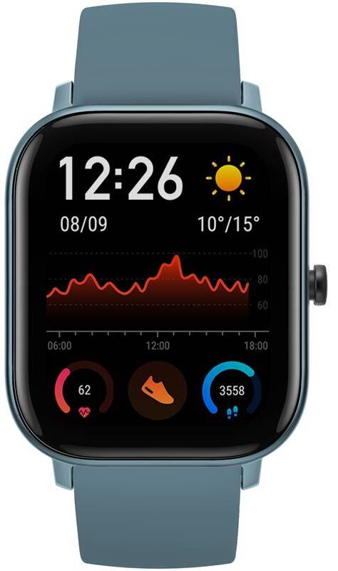 Chytré hodinky Amazfit GTS / 1,65" (4,2 cm) AMOLED displej / 348 x 442 px / Bluetooth 5.0 / modrá Varianta: ivi1