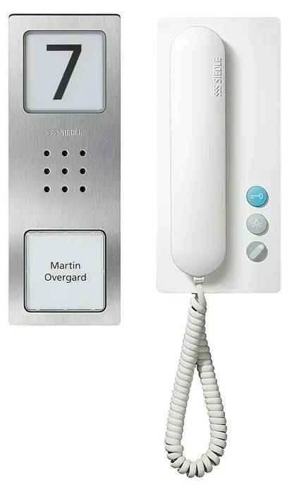 Sada domácího telefonu Siedle SET CA 812-2 E/W / 1,3 A / 12 V / nerezová ocel/plast / bílá/stříbrná Varianta: ivi1