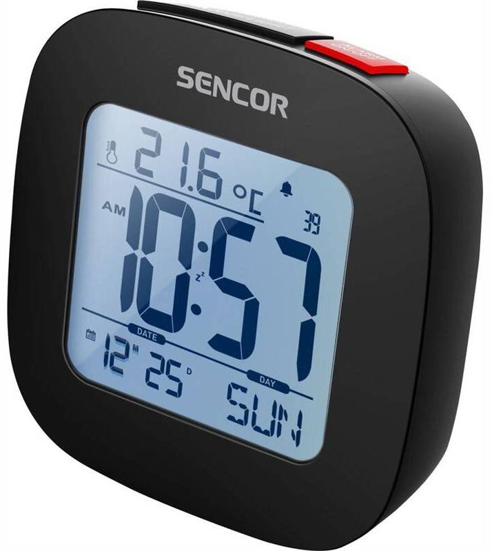 Budík Sencor SDC 1200 / podsvícený LCD displej / 2x AAA baterie / 0-60 °C / černá Varianta: ivi1