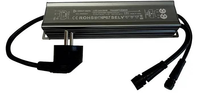 Transformátor Direct Signs AKUS IP LED / 60 W / IP67 / AC / černá Varianta: ivi1
