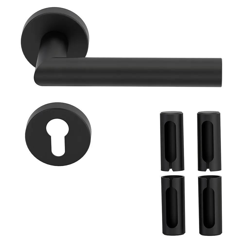 Dveřní kování Diamond Doors Black Panther Premium PVD / L tvar / černá Varianta: ivi1