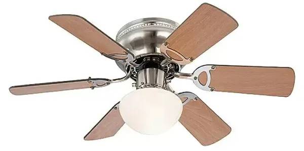 Stropní ventilátor s osvětlením Voltomat AIR Ugo / Ø 76 cm / 60 W / kov/MDF/sklo / buk/grafitová Varianta: ivi1