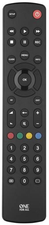 Univerzální dálkový ovladač One For All Contour TV / funkce učení / dosah 15 m / černá Varianta: ivi5