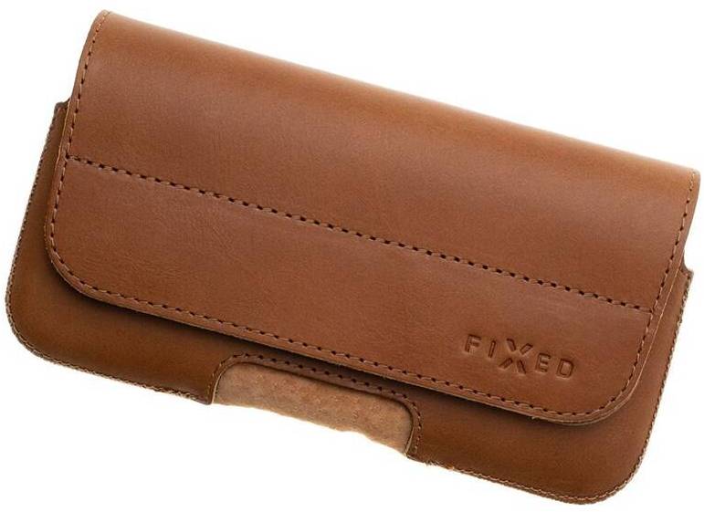 Pouzdro na mobil FIXED Posh se zavíráním / 6 XL / kůže / hnědá Varianta: ivi1