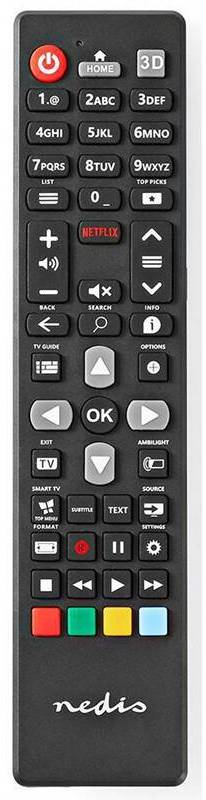 Dálkový ovladač Nedis pro televizory Philips / ABS/guma / 2x AAA baterie / černá Varianta: ivi2