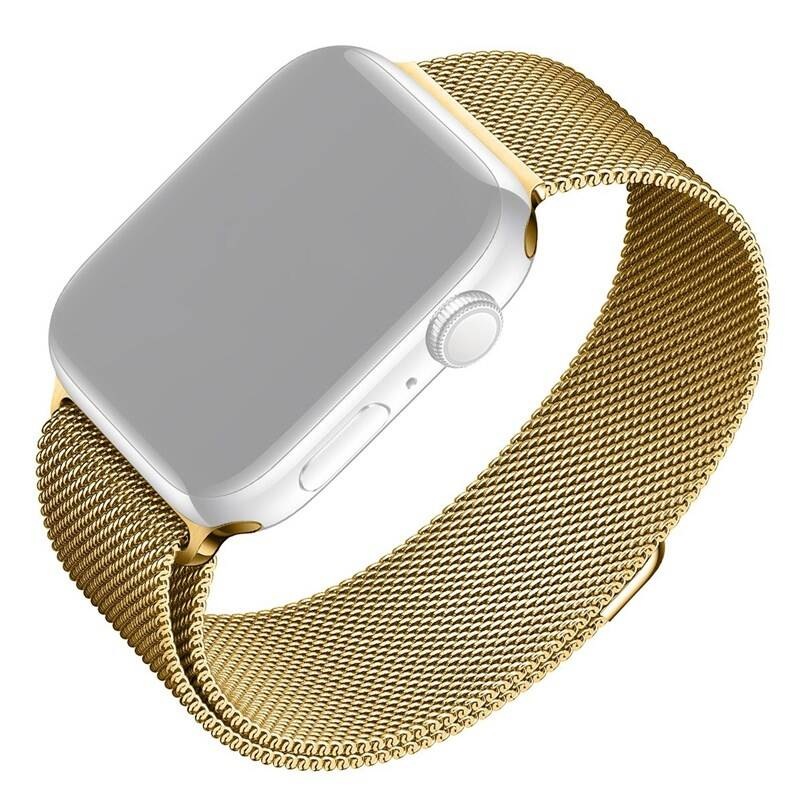 Řemínek FIXED Mesh Strap na hodinky Apple Watch 38/40/41mm / zlatá Varianta: ivi1