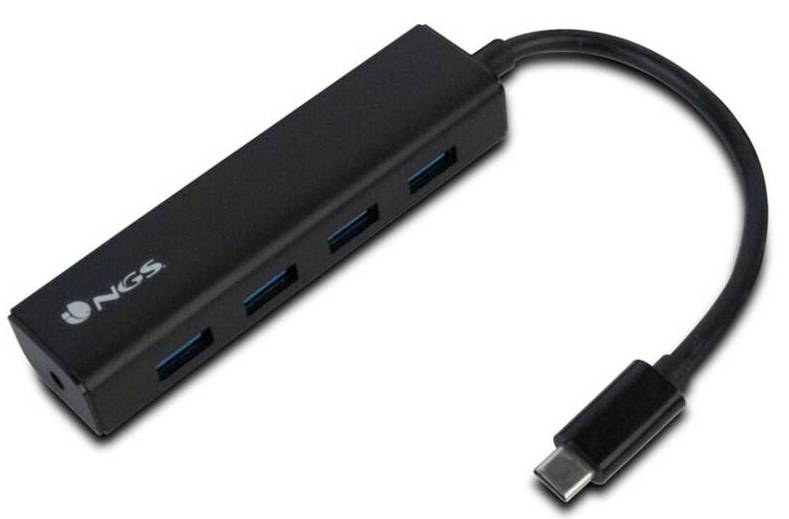 USB Hub NGS WONDER 4x USB 3.0 / přenosová rychlost 5 Gb/s / černá Varianta: ivi1