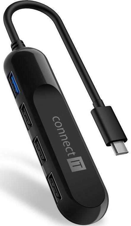 USB Hub Connect IT USB-C/USB 3.2, 3x USB 2.0 / délka 10 cm / černá Varianta: ivi1