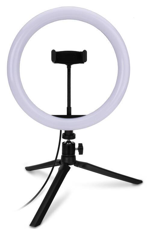 Kruhové světlo Connect IT Selfie 10Ring / průměr 10" / 3 odstíny světla / černá / bílá Varianta: ivi1