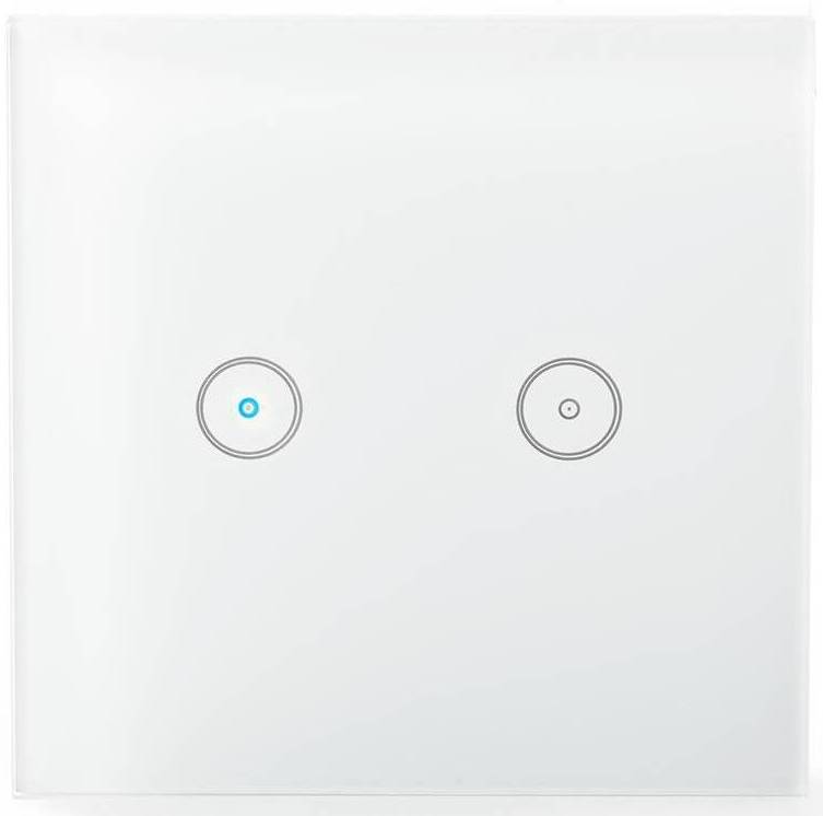 Vypínač Nedis WIFIWS20WT / dvojitý / chytrá domácnost / bílá Varianta: ivi1