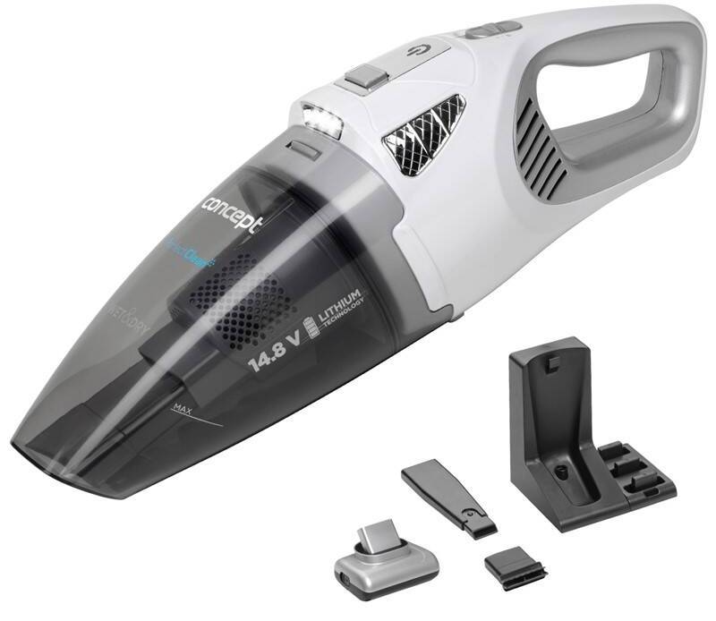 Aku ruční vysavač Concept VP4370 / 2v1 / aku (Li-Ion) / 450 ml/150 ml / šedá/bílá Varianta: ivi1