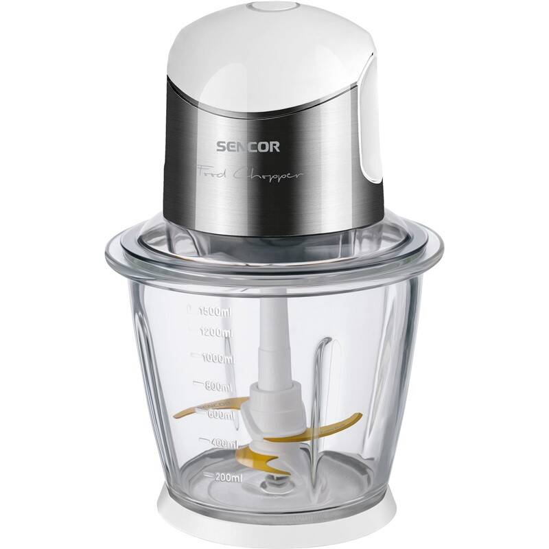 Sekáček potravin Sencor SCB 6150SS-EUE3 / 800 W / 1,5 l / bílá/stříbrná Varianta: ivi1