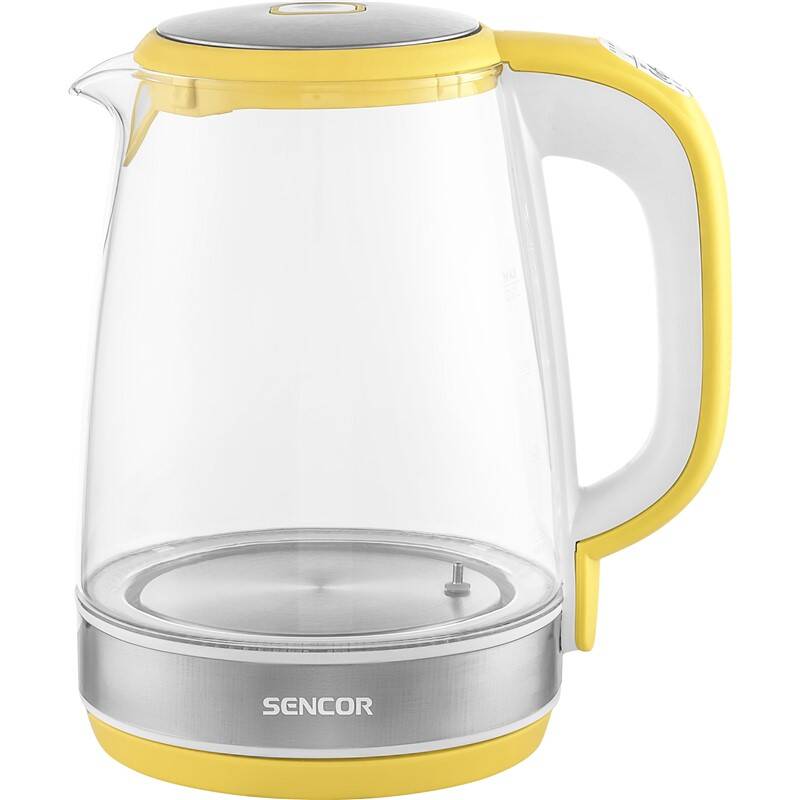 Rychlovarná konvice Sencor SWK 2196YL / 2 200 W / 2 l / 50–100 °C / LED osvětlení / žlutá/stříbrná/transparentní Varianta: ivi1