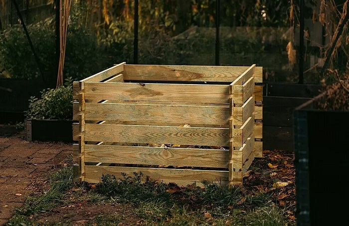 German Kompostér / 100 x 100 x 60 cm / 500 l / dřevo Varianta: ivi3