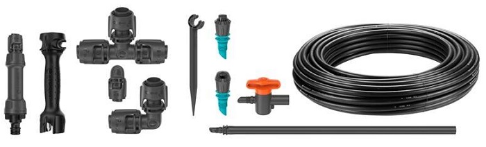 Startovací sada pro záhony a okraje Gardena Micro-Drip-System (13450-20) /  pro 40 m² / černá Varianta: ivi1