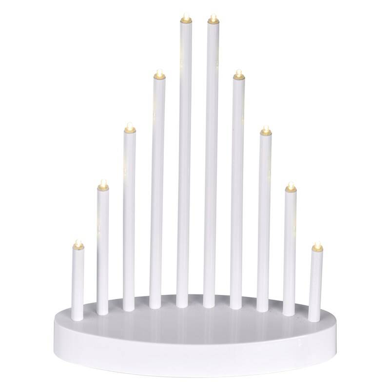 LED dekorace svícen EMOS DCAW01 / 10 LED / časovač / bílá Varianta: ivi1
