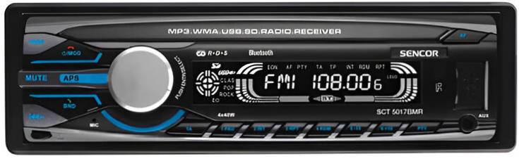 Autorádio Sencor SCT 5017BMR / 160 W / FM / LCD displej / černá Varianta: ivi1