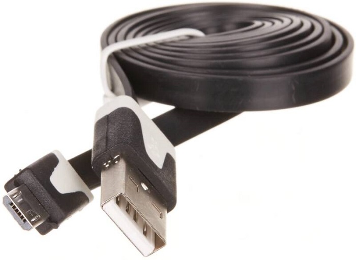 German Plochý micro USB kabel / 1 m / černá Varianta: ivi1