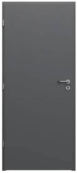 Plechové dveře Porta doors ZK 80 L / 80 × 197 cm / pozinkované lakované / antracit Varianta: ivi1