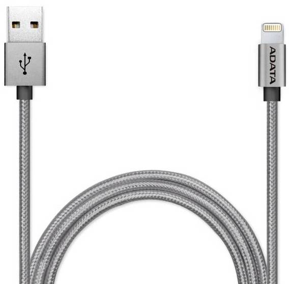 Kabel ADATA Sync & Charge USB/Lightning / 1 m / opletený / titanová Varianta: ivi1